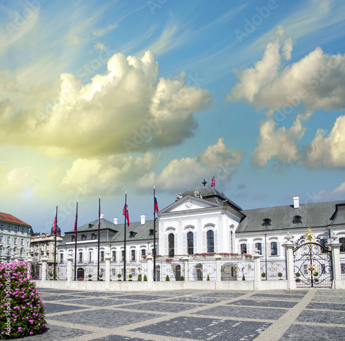 Photo: Beautiful ancient building and square of Bratislava, Slovakia Beautiful ancient building and square of Bratislava, Slovakia