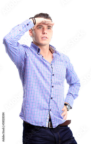 Photo: man looking forward to the future man looking forward to the future