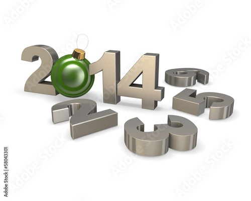 Illustration: Happy new year 2014. Change concept Happy new year 2014. Change concept