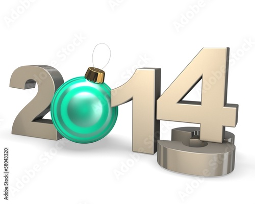 Illustration: Happy new year 2014. Change concept Happy new year 2014. Change concept