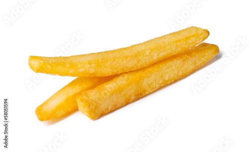 Photo: French Fries on a white background French Fries on a white background