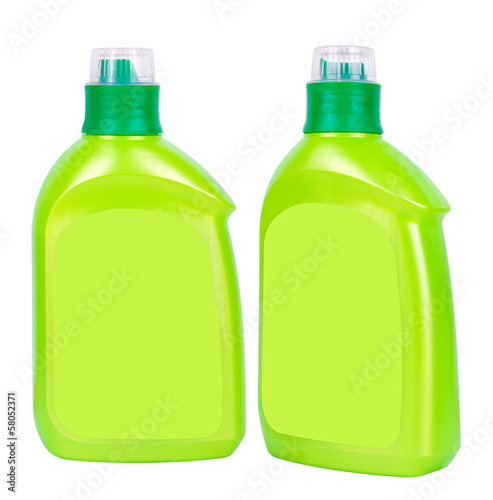 Photo: Green plastic bottles for liquid soap Green plastic bottles for liquid soap