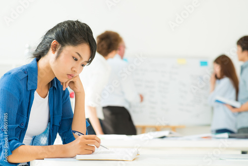 Photo: Pensive student Pensive student