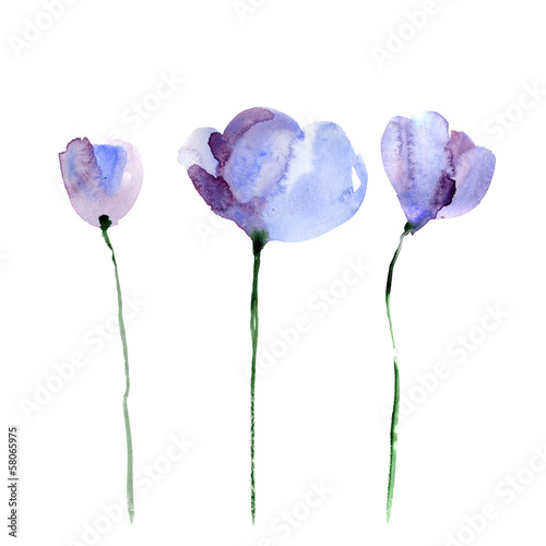 Watercolor floral background Watercolor floral background