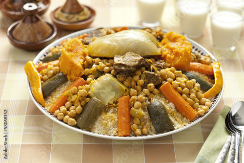 Photo: Moroccan couscous dish Moroccan couscous dish