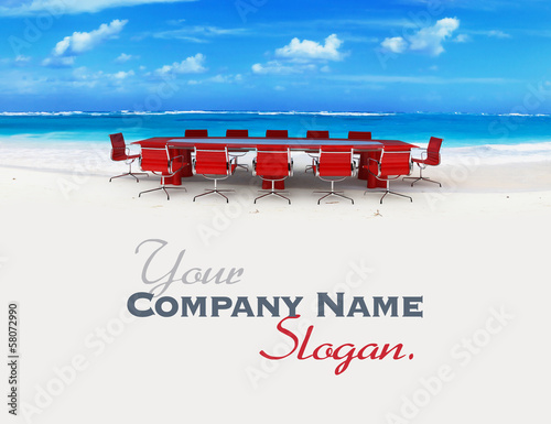 Photo: Meeting room in a tropical beach Meeting room in a tropical beach