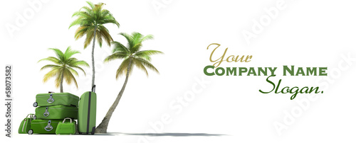 Illustration: Green tropical trip Green tropical trip