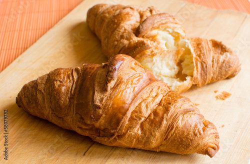 Photo: Fresh and tasty croissant Fresh and tasty croissant