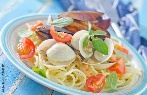 Photo: pasta with seafood pasta with seafood