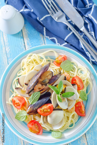 Photo: pasta with seafood pasta with seafood