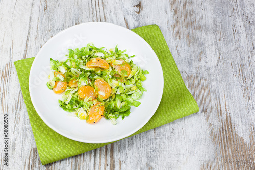 Photo: Shredded Brussels Sprout and Tangerine Salad Shredded Brussels Sprout and Tangerine Salad