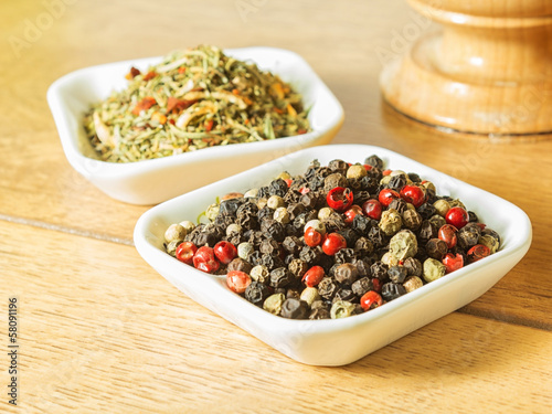 Photo: Black and red pepper Black and red pepper
