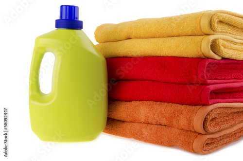 Photo: Detergent and towels Detergent and towels
