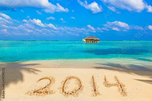 Photo: Numbers 2014 on beach Numbers 2014 on beach