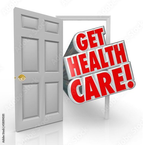 Illustration: Get Health Care Insurance Coverage Open Door Get Health Care Insurance Coverage Open Door
