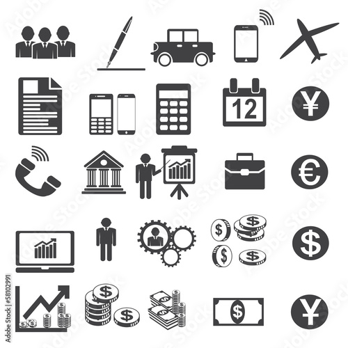 Vector: Business Icons. Vector illustration. Simplus series Business Icons. Vector illustration. Simplus series