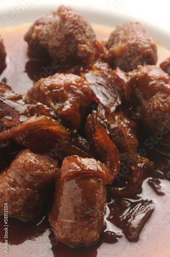 Photo: Salsicce agrodolci Sausage sweet and sour Salsicce agrodolci Sausage sweet and sour