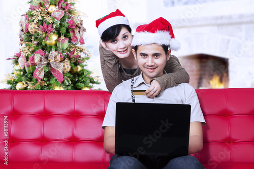 Photo: Christmas online shopping at home Christmas online shopping at home