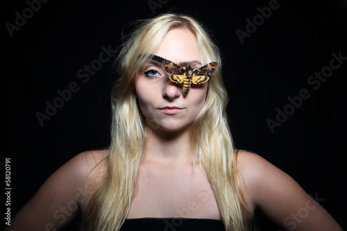Photo: Death's-head Hawkmoth eye patch girl Death's-head Hawkmoth eye patch girl