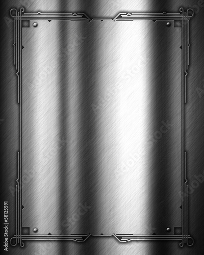 Illustration: Decorative metal background Decorative metal background