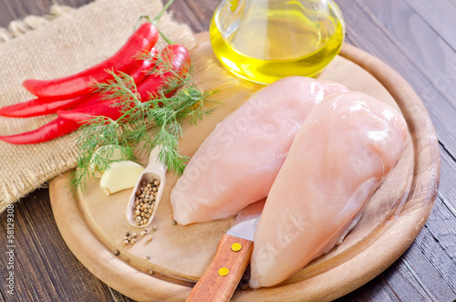 Photo: raw chicken fillet raw chicken fillet