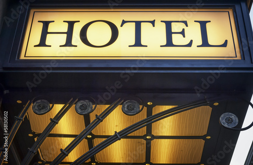 Photo: hotel sign hotel sign
