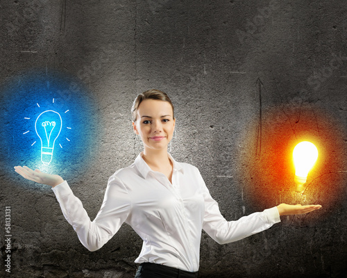 Photo: Businesswoman with items Businesswoman with items