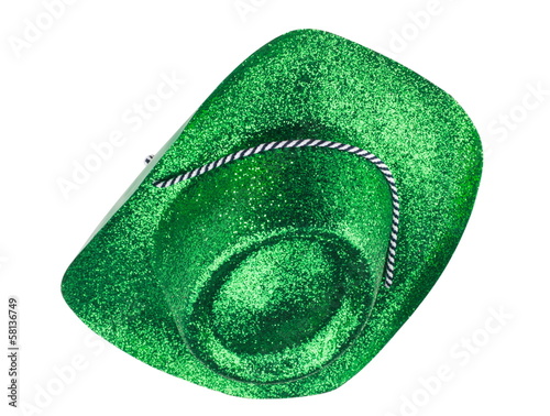 Photo: Green Carnival Hat Isolated Green Carnival Hat Isolated