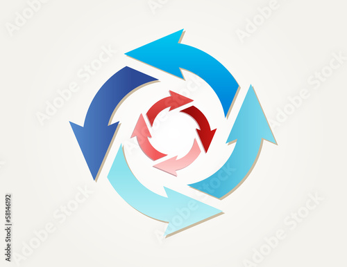 Vector: gradient circle arrows gradient circle arrows