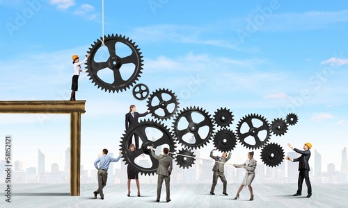 Photo: Teamwork concept Teamwork concept