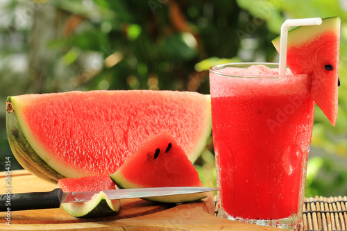 Photo: Fresh watermelon smoothie Fresh watermelon smoothie