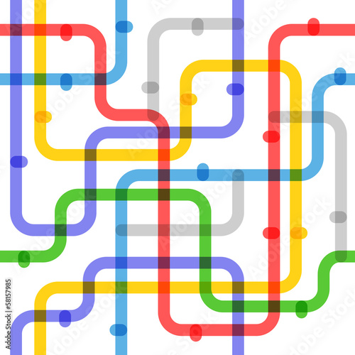 Vector: Abstract color metro scheme Abstract color metro scheme