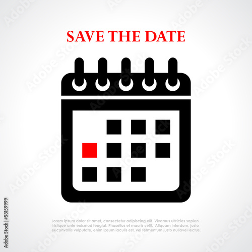 Vector: Save the date placard Save the date placard