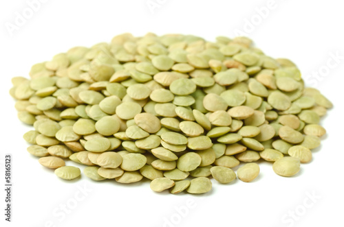 Photo: Pile of dry green lentils Pile of dry green lentils