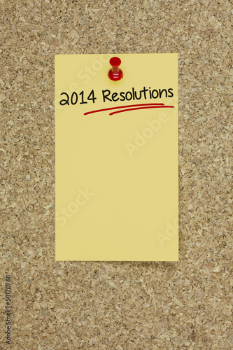 Photo: 2014 Resolutions Cork board 2014 Resolutions Cork board