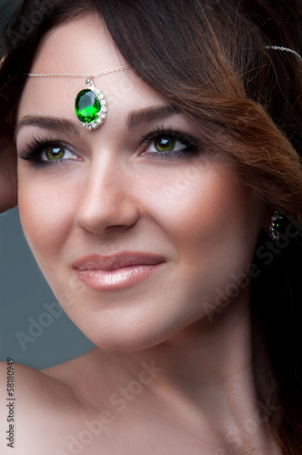 Photo: Beautiful woman with green eyes Beautiful woman with green eyes