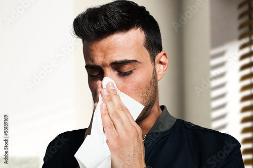 Photo: Man having a cold Man having a cold