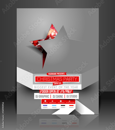 Vector: Vector Christmas Flyer Magazine Cover & Poster Template Vector Christmas Flyer Magazine Cover & Poster Template