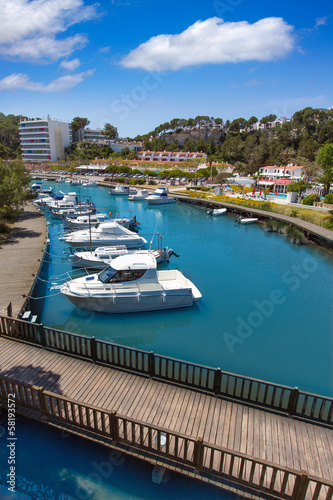 Photo: Menorca Cala Galdana channel in Ciutadella at Balearic Menorca Cala Galdana channel in Ciutadella at Balearic