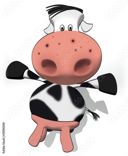 Illustration: Cartoon cow Cartoon cow