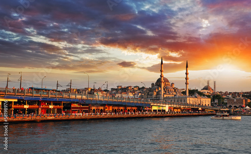 Photo: Istanbul at sunset, Turkey Istanbul at sunset, Turkey