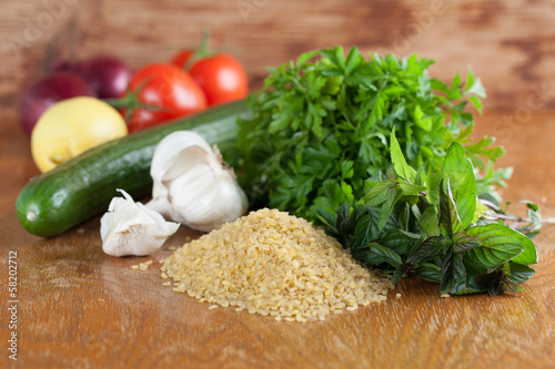 Photo: Tabbouleh ingredients Tabbouleh ingredients