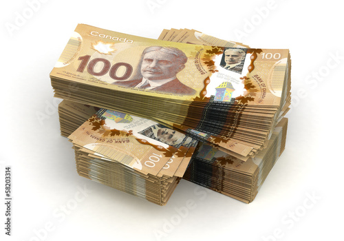 Illustration: Stack of Canadian Dollar Stack of Canadian Dollar