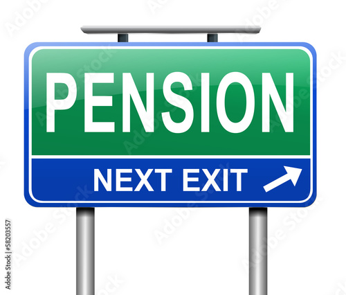 Illustration: Pension concept. Pension concept.