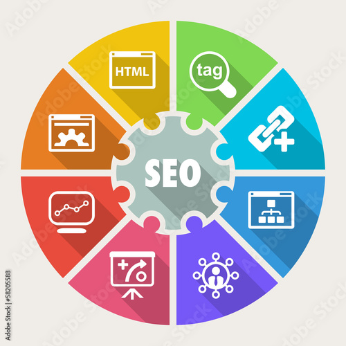 Vector: seo infographics seo infographics