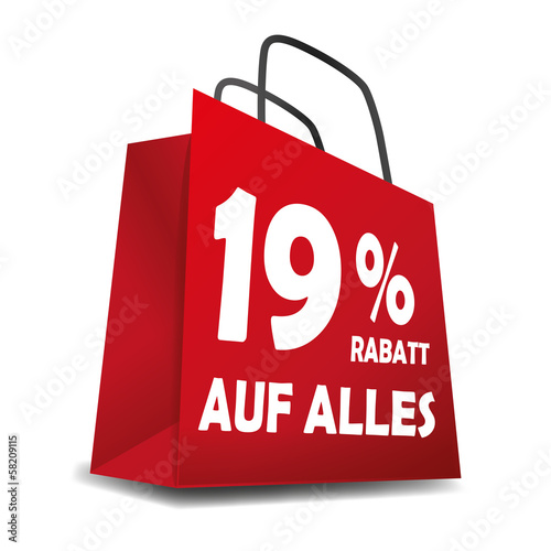 Vector: Icon Einkaufskorb 19% Rabatt Auf Alles Sale Icon Einkaufskorb 19% Rabatt Auf Alles Sale