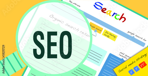 Illustration: SEO - search engine optimisation SEO - search engine optimisation
