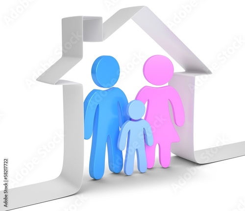 Illustration: Hausband Familie Hausband Familie
