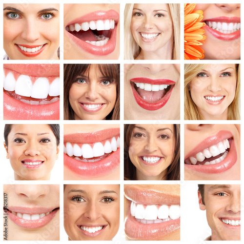 Photo: People teeth collage. People teeth collage.
