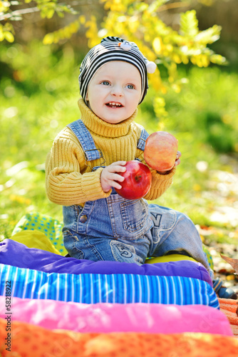Photo: baby boy in fall baby boy in fall